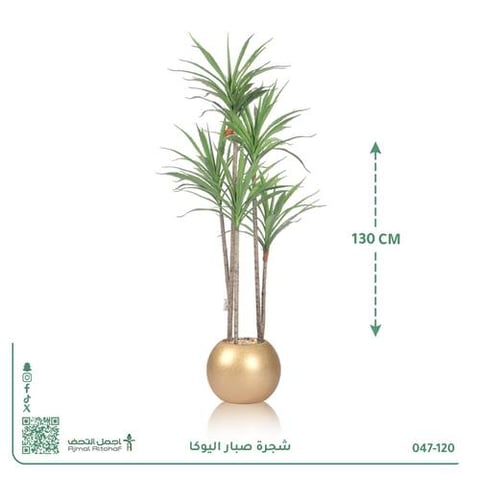 شجرة صبار يوكا صناعية بحوض دائري