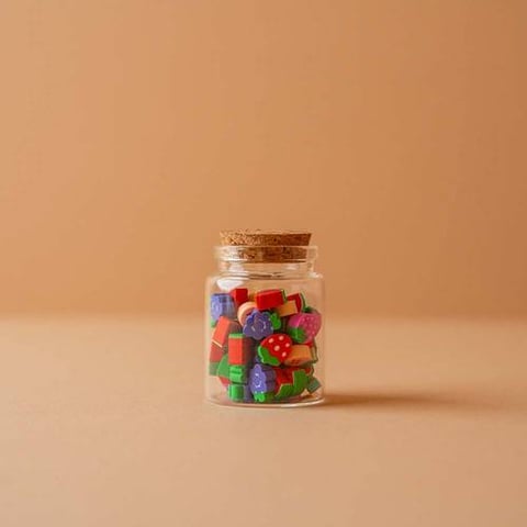 مجموعة ممحاة صغيرة - فاكهة