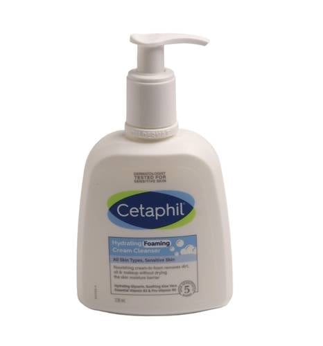 Cetaphil Moisturizing Foaming Cream Wash for All Skin Types and Sensitive Skin - 236 ml
