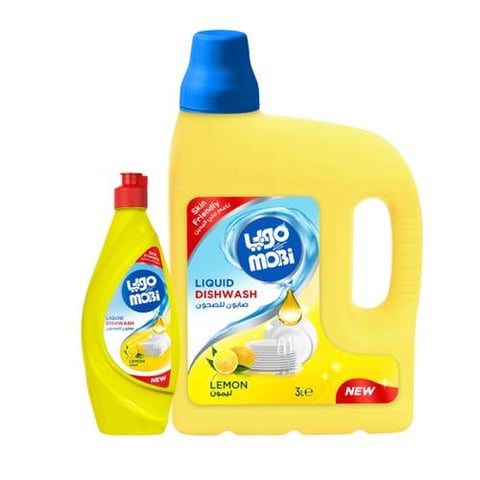 Mobi Lemon Dishwashing Soap 3 Liters + 500 ml