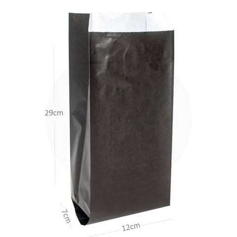Black Paper Sandwich Bags No. 5