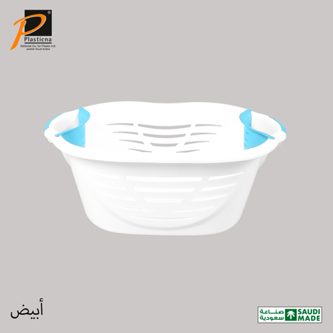 سلة غسيل بيضاوي مع جيب (60 لتر) رقم (470) الوطنية