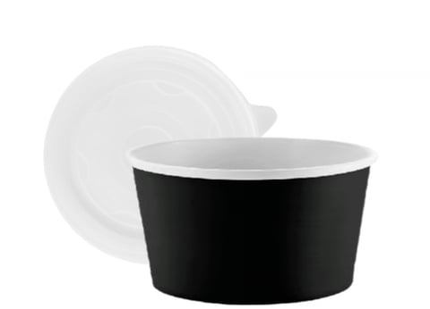 Black paper containers with lids – 250 g – JASCO