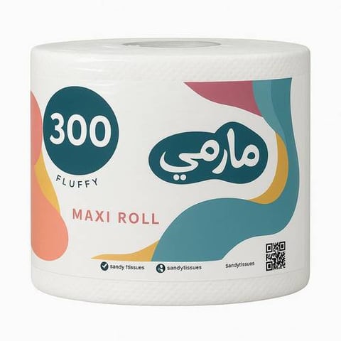 مناديل ماكسي رول 300 منقوش مارمي