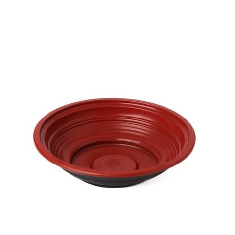 Round plastic containers 350 g (black-red) with lid – JASCO