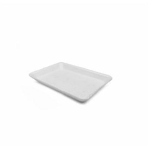 Foam plates No. 2, white, size 195 X 147 X 25 mm (pack of 500) – S-Pack