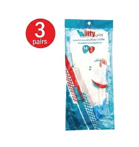 Finger Color Kitchen Gloves 3 Pairs Size M No. 835 - Witty