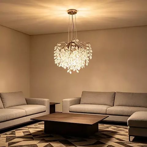 علاقي مودرن فضي+شفاف+ابيض E14*6