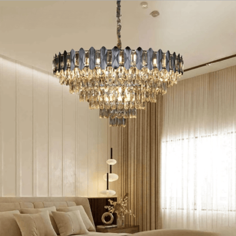 نجف مودرن فضي قطر 80 سم E14*15L