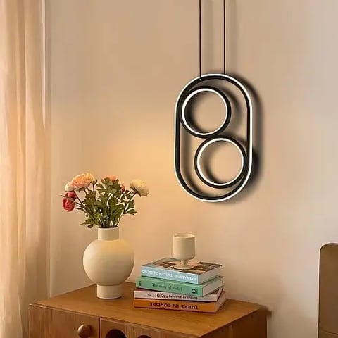 علاقي مودرن 380*270 اسود لون الانارة 3 اضاءات 60 واط