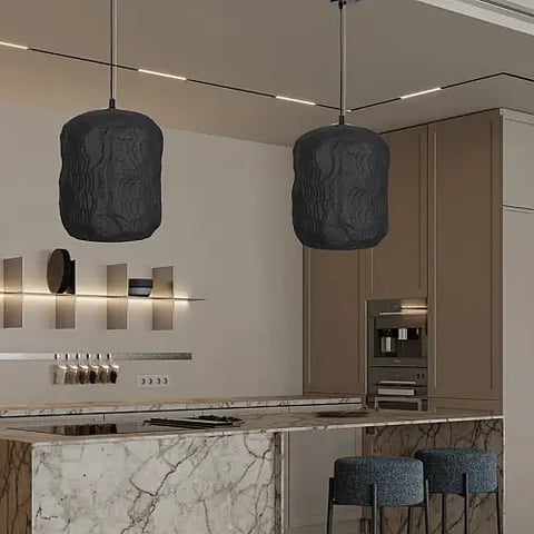 نجف علاقي مفرد مودرن اسود E27*1