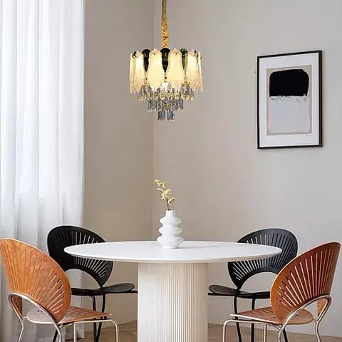 نجف مودرن ذهبي E14*5L قطر 400 ملم