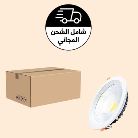 كرتون 20 حبة 20سم 30واط 1 لون سبوت لايت