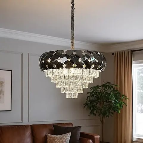 نجف مودرن فضي قطر 60 سم E14*9L
