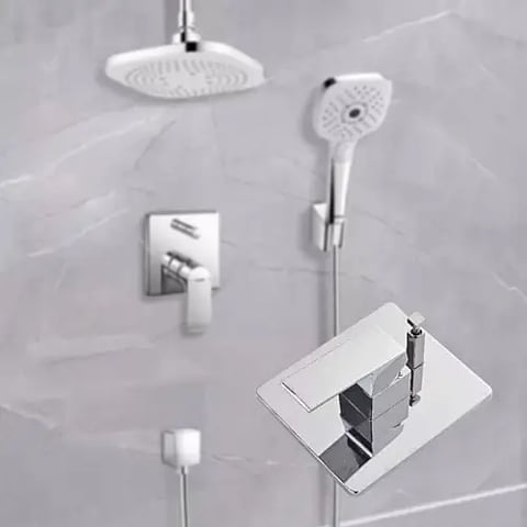 وجه مخفي مربع خطين كروم