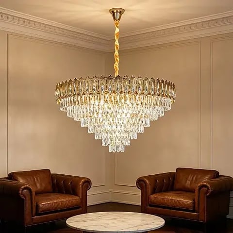 علاقي مودرن ذهبي E14*22 قطر 100 سم