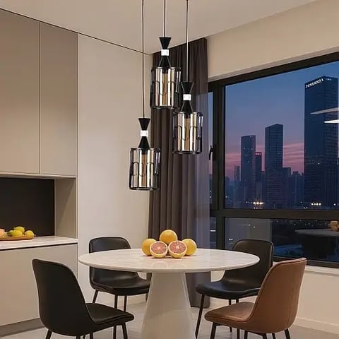 علاقي مودرن اسود E27*3