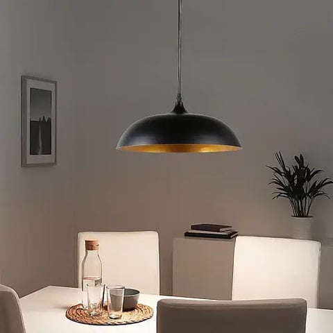 علاقي مودرن اسود مع ذهبي E27*1L قطر 35 سم