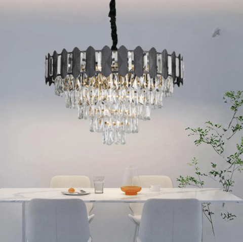 نجف اسود مع ذهبي قطر 60 سم E14*9L