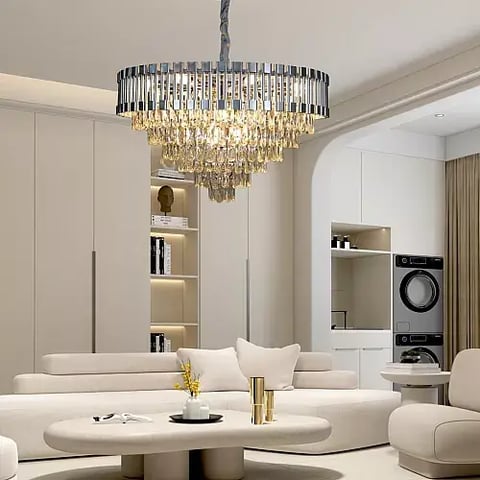 نجف مودرن فضي E14*15L مقاس 80 سم