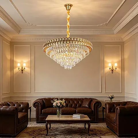 علاقي مودرن ذهبي E14*15 مقاس 800 ملم