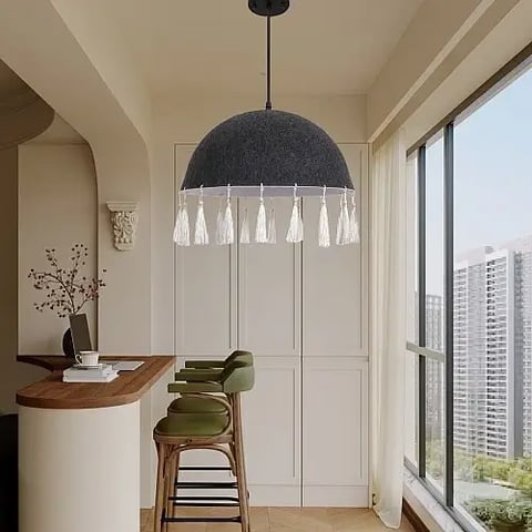 علاقي مودرن 2 متر اسود E27*1