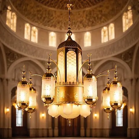 نجف مساجد لفظ الجلالة E27*20L مقاس قطر 100 سم - (هذا المنتج متاح داخل مدينة جدة فقط)
