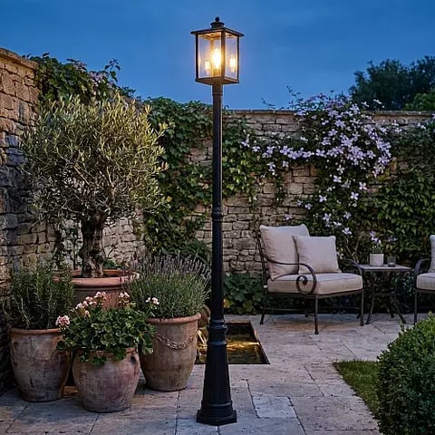 فانوس 2.20 متر غطاء لون اسود