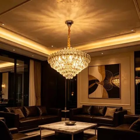 علاقي مودرن ذهبي E14*12 مقاس 600 ملم