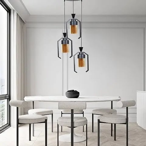 علاقي مودرن اسود E27*3