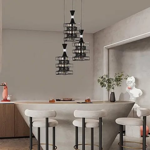 علاقي مودرن اسود E27*3