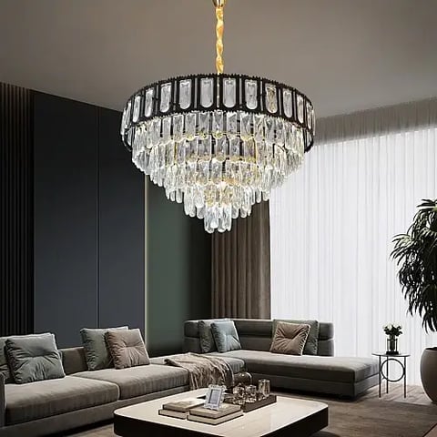 علاقي مودرن اسود E14*9 قطر 60 سم
