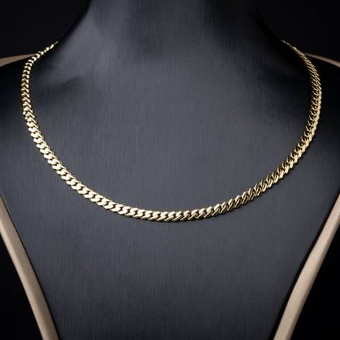 عقد ذهب موناكو عيار 18