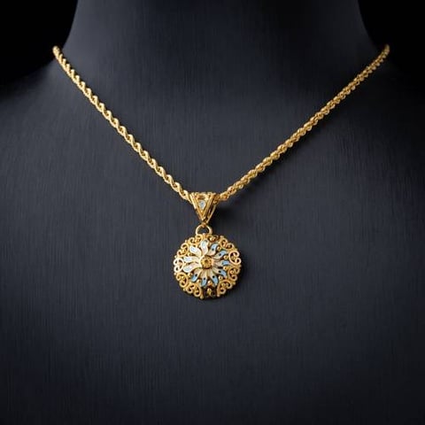 عقد ذهب عيار 21