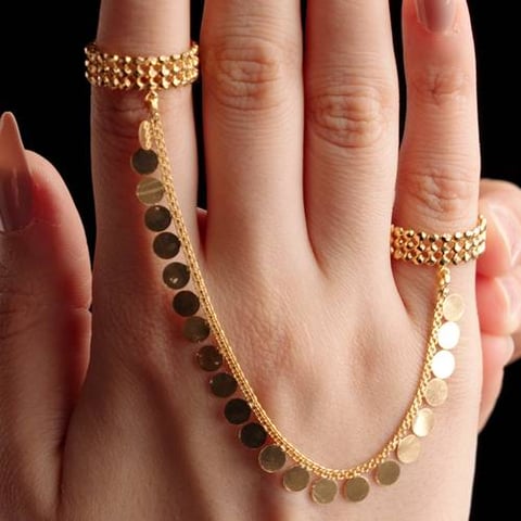 خاتم ذهب عيار 21