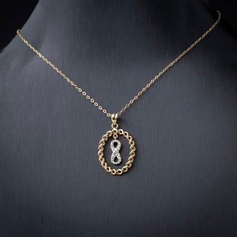 عقد ذهب عيار 18