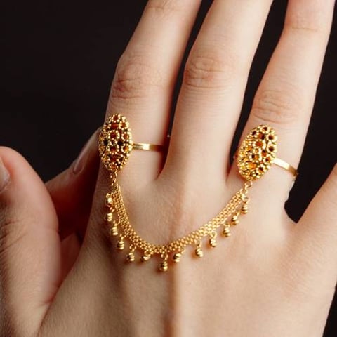 خاتم ذهب عيار 21
