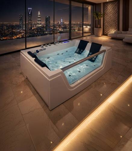 جاكوزي شلال فيركو فاخر ابيض مقاس VERCO 180*120cm