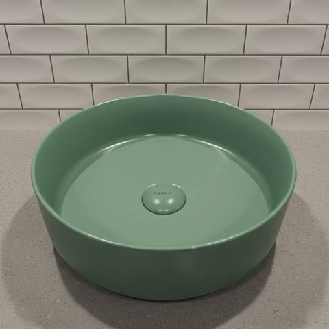 حوض مغسلة خارجي دائري هراب اخضر فاتح فيركو 36X36 cm  فيركو  VERCO