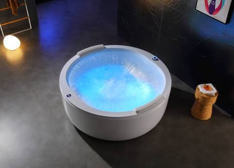 جاكوزي فيركو دائري فاخر شلال كامل ابيض VERCO 161*161 cm
