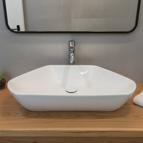  حوض مغسلة خارجي ابيض مقاس 60X41 cm  فيركو  VERCO 