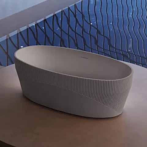 مغطس / بانيو ديكور فاخر رمادي VERCO 180*85