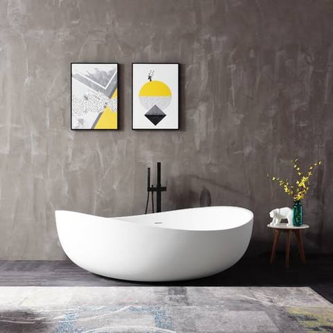Luxury Decorative Bathtub – White –  VERCO, 180×110 cm