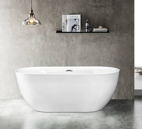 بانيو ديكور فاخر ابيض فيركو مقاس VERCO 160X75 cm