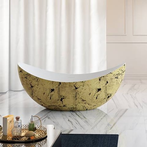 مغطس / بانيو ديكور فاخر ذهبي اسود فيركو مقاس VERCO 180X80 cm