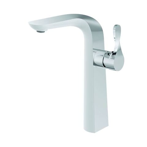VERCO White & Chrome Tall Basin Mixer
