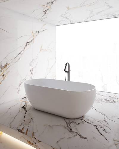 مغطس / بانيو ديكور فاخر ابيض فيركو مقاس VERCO 140X70 cm