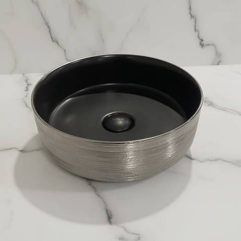 حوض مغسلة خارجي دائري هراب فضي مقاس 36X36 cm  فيركو  VERCO