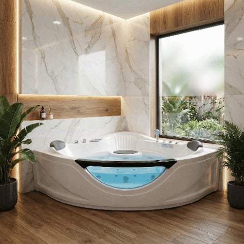 جاكوزي فيركو فاخر زاوية ابيض مقاس VERCO 150*150 cm