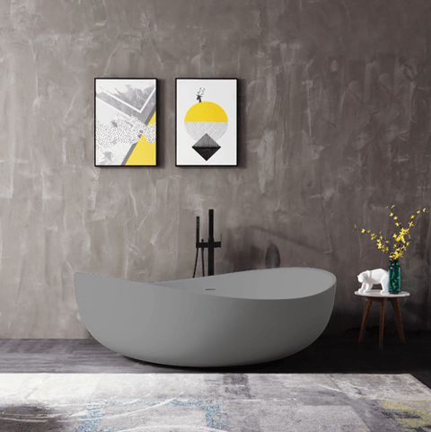مغطس / بانيو ديكور فاخر matt gray فيركو مقاس VERCO 180X110 cm